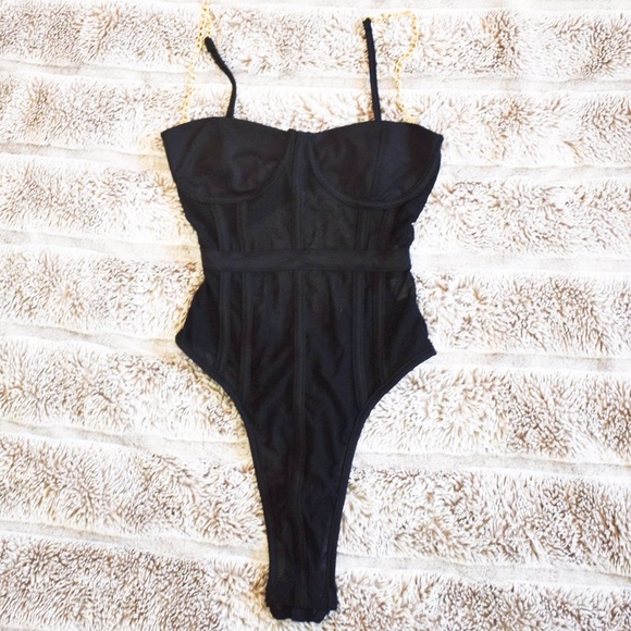 Bad Bitch: Black Sheer Bodysuit - Picture 5 of 7